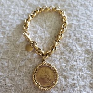 Mia Fiore Genuine LIRA 20 Coin Bracelet